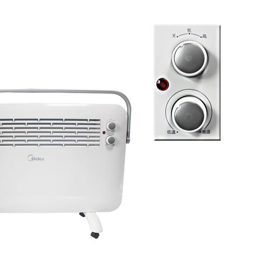 美的（Midea）取暖器浴室 对衡式 升温快暖风机家用办公室 防水电暖器 NDK22-15D1 商品图3