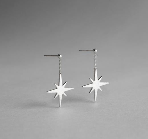 【首饰】s925纯银耳钉饰品闪光流苏耳环 商品图2