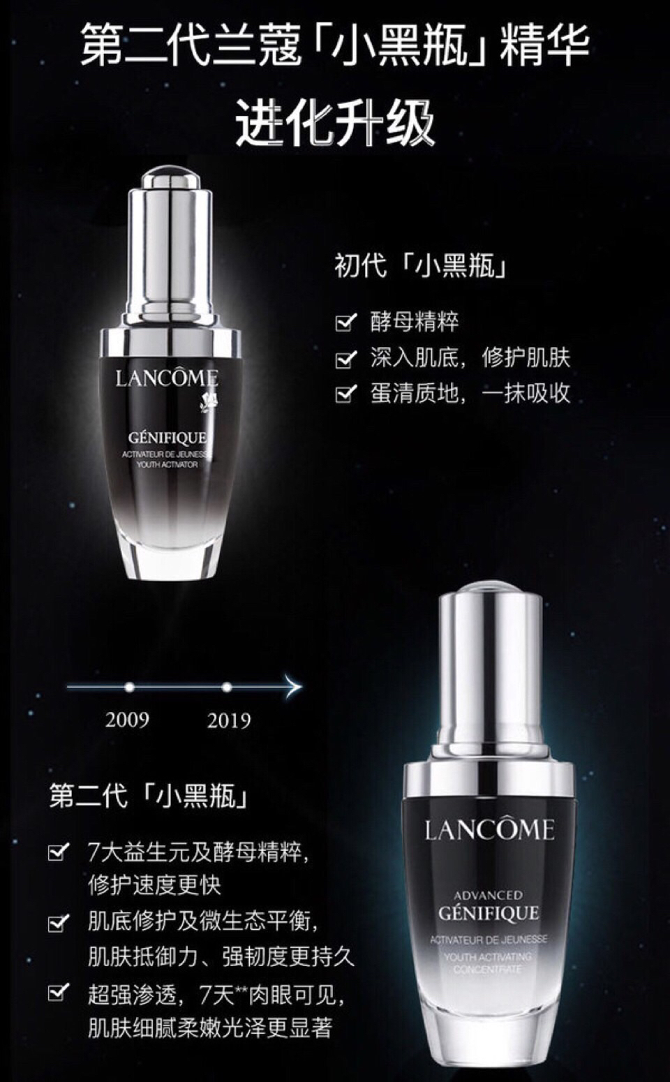 兰蔻 第二代小黑瓶肌底液 精华 100ml