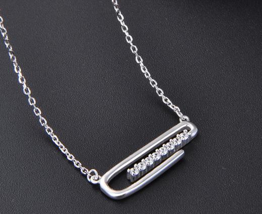 【首饰】时尚镶钻回形吊坠锁骨套链小清新 商品图2