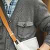 工装搭配 日系休闲V领开襟毛衣阿美咔叽多口袋针织衫工装外套男士 商品缩略图4