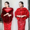 秋冬新款时尚仿貂毛斗篷加厚旗袍披肩JLM-PJ 商品缩略图0