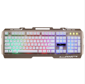 。【键盘】追光豹G700 USB有线笔记本电脑背光游戏金属通用键盘