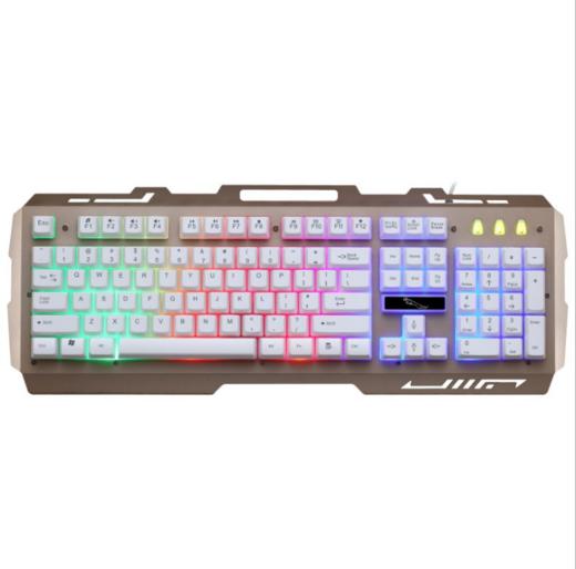 。【键盘】追光豹G700 USB有线笔记本电脑背光游戏金属通用键盘 商品图0