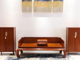 红桥红  家具严选  缅甸花梨(大果紫檀）  【罗汉床组合】