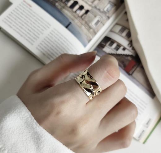 【首饰】925纯银戒指网红INS不规则let it be戒指 商品图2