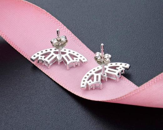 【首饰】 s925纯银流行耳钉 女生镶锆石 商品图2