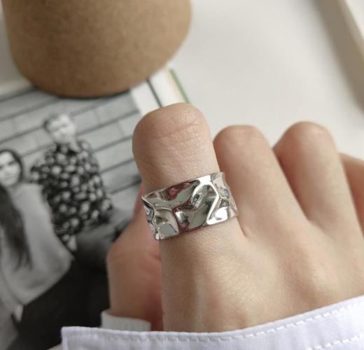 【首饰】925纯银戒指网红INS不规则let it be戒指 商品图1