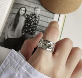 【首饰】925纯银戒指网红INS不规则let it be戒指