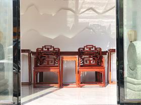 红桥红 家具严选  缅甸花梨(大果紫檀）  【中堂六件套】