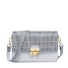 【一般贸易】【授权商品】纽芝兰（NUCELLE） 韩版格子元素链条包斜挎包 冷月灰302 商品缩略图0