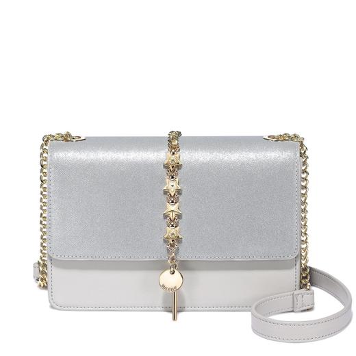 【一般贸易】【授权商品】纽芝兰（NUCELLE）韩版chic风斜挎链条女包 铅灰色323 商品图0