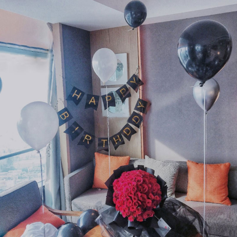 酒店房间气球生日订婚纪念日告白题派对策划布置