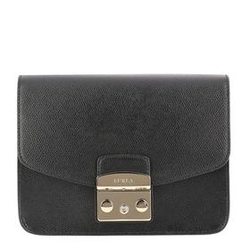 【香港直邮】Furla 芙拉 女士黑色皮革单肩包 941911