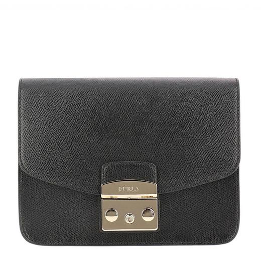 【香港直邮】Furla 芙拉 女士黑色皮革单肩包 941911 商品图0