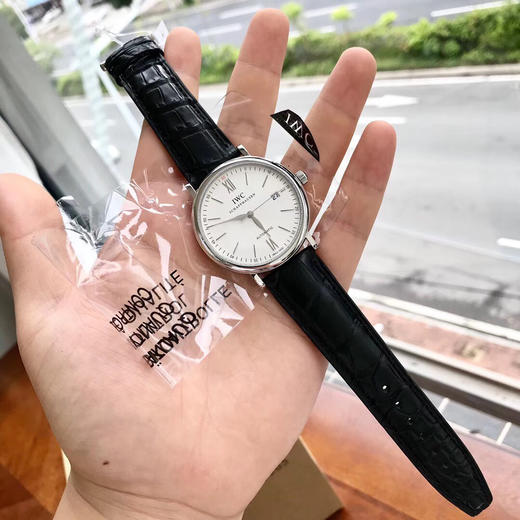 原单渠道出口订单！瑞士机 IWC万国柏涛菲诺 系列 表径40mm 美洲鳄鱼皮表带 男士腕表
经典款IW356501 商品图1