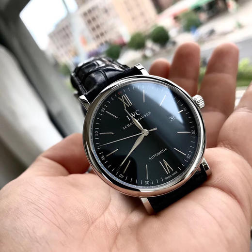 原单渠道出口订单！瑞士机 IWC万国柏涛菲诺 系列 表径40mm 美洲鳄鱼皮表带 男士腕表
经典款红60 黑面 IW356502 商品图5