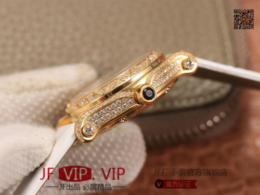 萧邦HAPPYSPORT系列女士腕表，快乐钻系列最有特色是夹层玻璃的五颗钻石产生自旋犹如舞蹈9015机芯，36尺寸，女士腕表，皮表带，自动机械机芯，透底。 商品图4