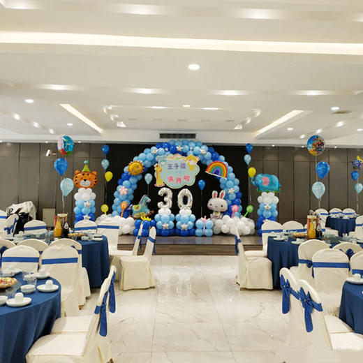 宝宝百日宴会婴儿百天生日布置满月宴气球装饰满月酒布置 商品图1