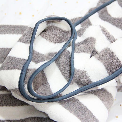 阳离子浴裙客人服宽条 豆沙 灰色 商品图7