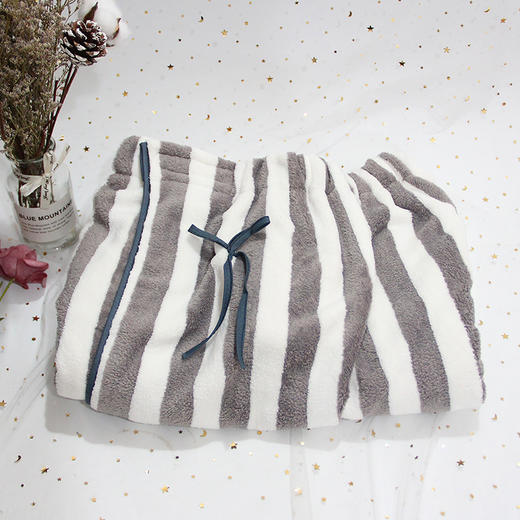 阳离子浴裙客人服宽条 豆沙 灰色 商品图3