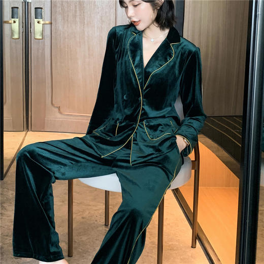 【欧美干练风】复古金丝绒 可外穿 自带气场 舒适感十足 柔软暖和 商品图0
