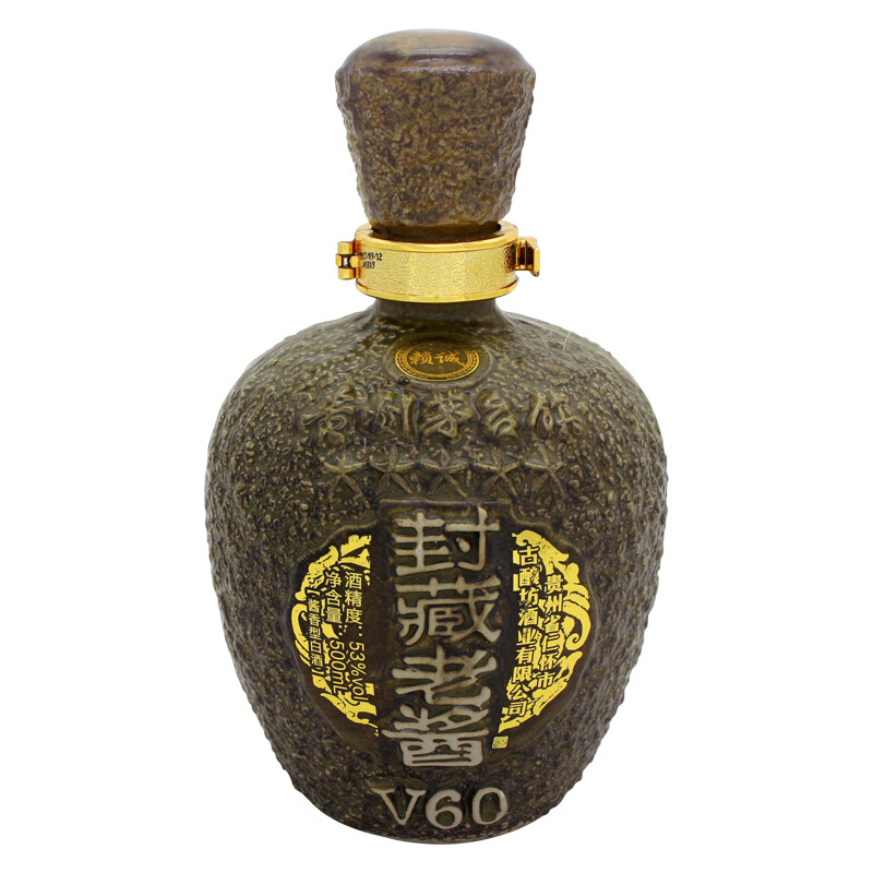 j-贵州茅台镇 封藏老酱酒v60 53度酱香型白酒500ml 6瓶 /箱