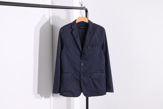 法国BU*TON 重水洗做旧 深蓝 休闲单西服 外套   WT229 商品图0