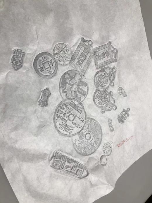 【文创】精工水墨珍惜拓片小品之一 商品图8