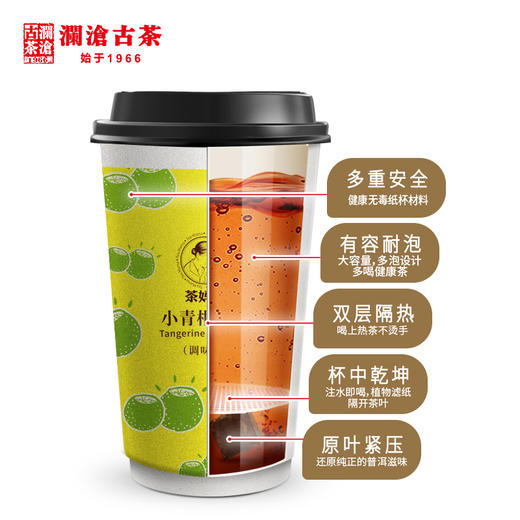 6杯包邮 澜沧古茶茶妈妈杯装茶青柑普洱茶熟茶办公室会议茶叶1杯 商品图2