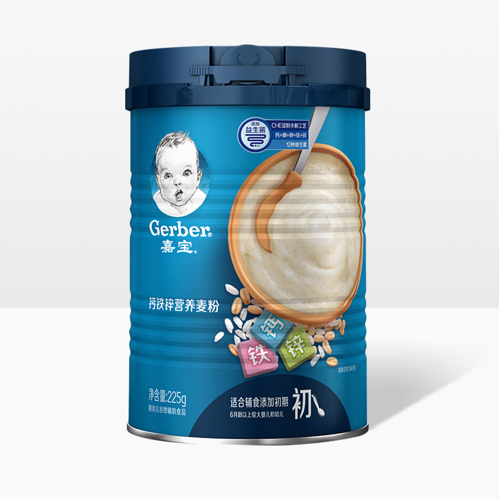 【Gerber嘉宝】嘉宝营养米粉 225g 婴幼儿宝宝辅食