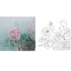 杨冬冬工笔博古花鸟白描底稿-牡丹-斗方小品册页-HD63 商品缩略图0