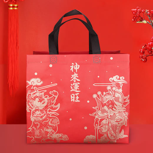 喇叭花无纺布外卖打包袋餐饮粥快餐包装手提袋子印刷logo防水定制 商品图0
