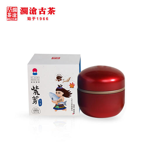 澜沧古茶紫芽小砖古树云南普洱茶生茶生普办公室茶叶迷你100g盒装 商品图0