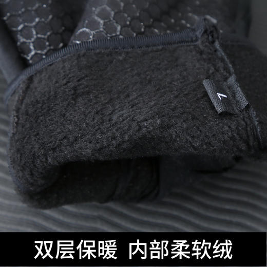 秋冬季可触屏加绒手套男保暖防寒防滑跑步防风运动骑行登山全指女 商品图3