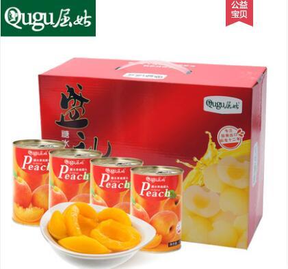 屈姑黄桃罐头425g*12罐礼盒装 商品图0