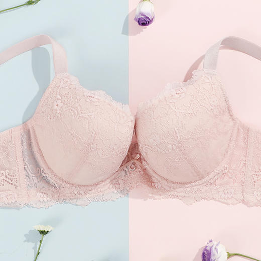 【已下架详情页跳转新链】奶糖派半球杯适合3-4型薄棉夹碗 大罩杯文胸 大码内衣 商品图0