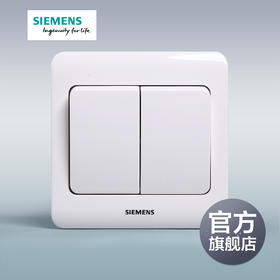 西门子开关插座面板远景雅白色二开单控开关