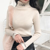 2019秋冬新款包芯纱加厚修身显瘦半针织打底衫高领毛衣女套头上衣 商品缩略图0