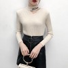 2019秋冬新款包芯纱加厚修身显瘦半针织打底衫高领毛衣女套头上衣 商品缩略图3