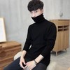 秋冬男士高领毛衣韩版修身纯色针织衫翻领加厚套头打底衫男线衣潮 商品缩略图0