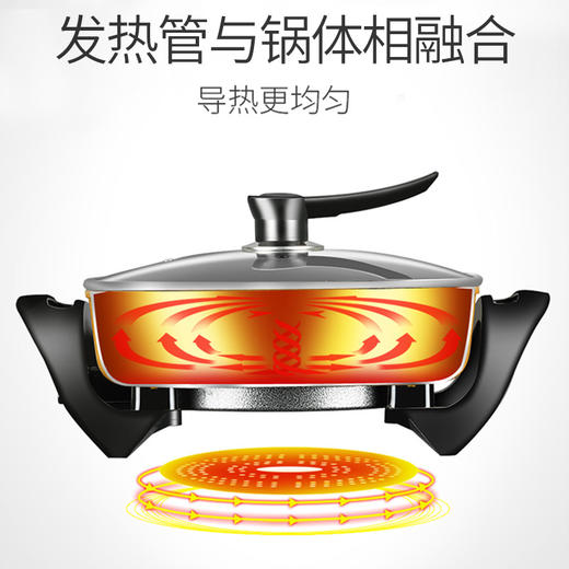 美菱(MeiLing)电火锅家用 多功能电炒锅 电热炒煮蒸煎涮炖焖一体锅  麦饭石色不粘锅 学生宿舍小电锅MTA-5-30 商品图5