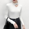 2019秋冬新款包芯纱加厚修身显瘦半针织打底衫高领毛衣女套头上衣 商品缩略图4