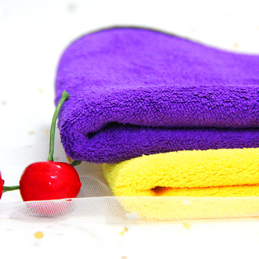 擦手巾30*40灰黄灰紫 商品图3
