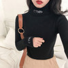 2019秋冬新款包芯纱加厚修身显瘦半针织打底衫高领毛衣女套头上衣 商品缩略图1