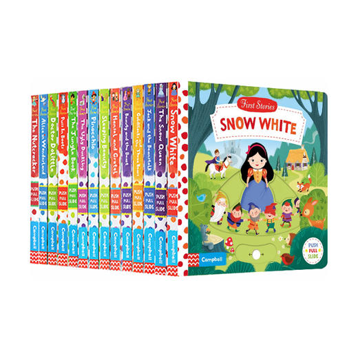 8册大全套 First Stories BUSY系列 童话篇 英文原版儿童绘本 纸板机关操作活动书 儿童启蒙学习英文版 Snow White 幼儿操作书 商品图0