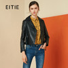 EITIE爱特爱女装秋冬新品帅气减龄机车翻领修身显瘦短款皮衣6093715 商品缩略图0