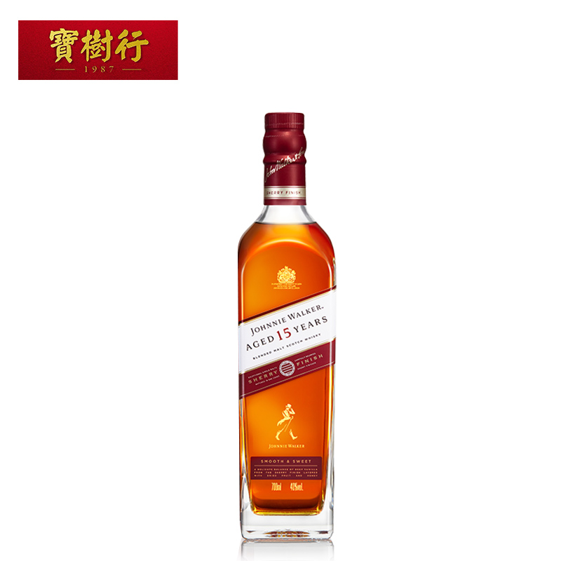 【johnniewalker】尊尼获加15年雪莉版750ml 调配型威士忌进口洋酒