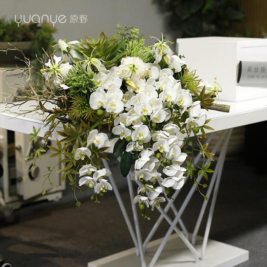 假花仿真花摆件客厅室内蝴蝶兰绢花角花讲台花餐台高档摆设装饰花 商品图4