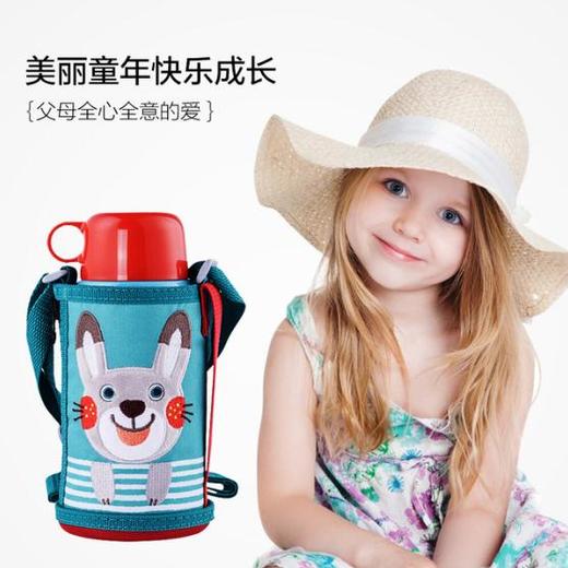 【保温杯】。儿童不锈钢卡通保温杯MBR-B06G双盖无吸管水壶 商品图1